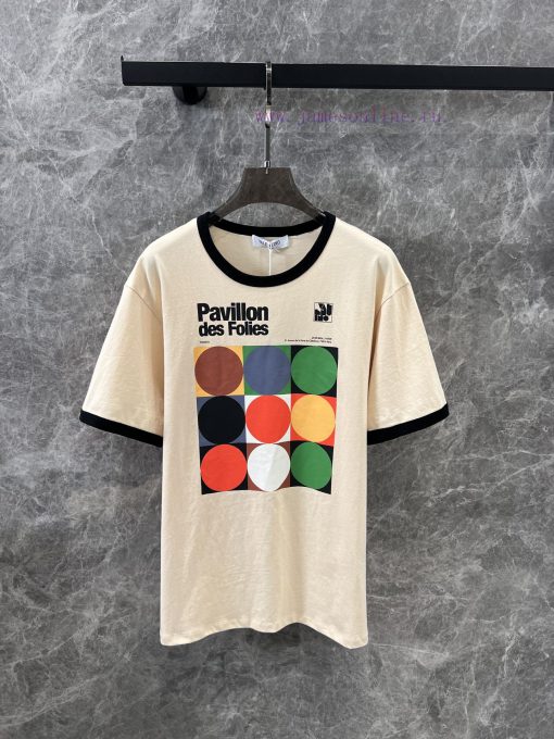 ZT60797 Valentino 25Ss Spring/Summer New Active Color Printed Loose Edition Round Neck Short Sl sydjwndf - Image 2