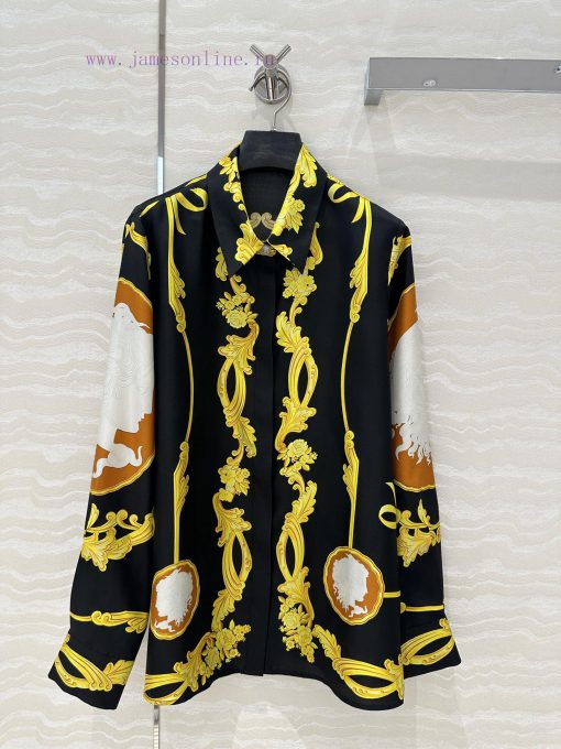 AC76725 Versace Goddess Venus 25s Spring/Summer Color Positioning Printed Silk Straight Leg Pan 5j0libok
