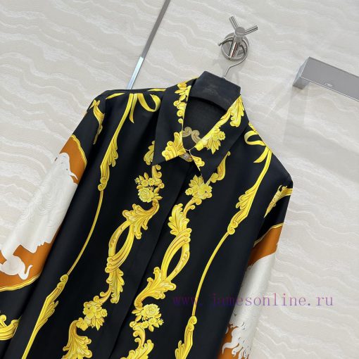 AC76725 Versace Goddess Venus 25s Spring/Summer Color Positioning Printed Silk Straight Leg Pan 5j0libok - Image 3