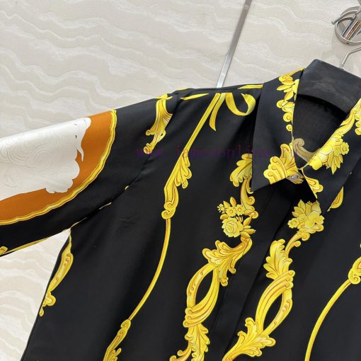 AC76725 Versace Goddess Venus 25s Spring/Summer Color Positioning Printed Silk Straight Leg Pan 5j0libok - Image 6