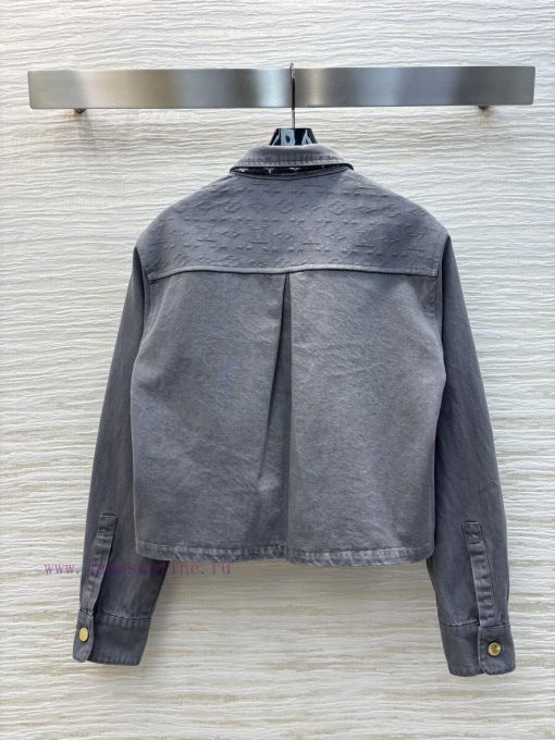 CW76895 Louis Vuitton 25 Early Spring New Collection Gray Washed Denim Series Lapel Short Shirt uvh331um - Image 9