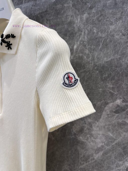 ZT60836 Moncl * 25Ss Spring/Summer New Collar Half Zipper Knitted Short Sleeve T-shirt | Produc 6qi177l9 - Image 7