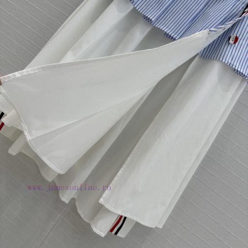 Strongly Recommend BB77155 Tho * B 25ss New Product Sky Blue Striped Pleated Half Skirt Fake Tw f9cu1p14 - Image 8