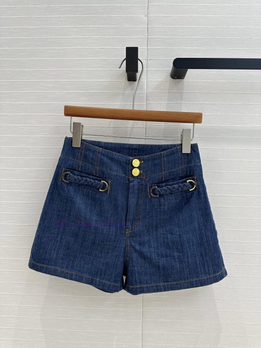 Strongly Recommend BK77158 Zi * M25ss Vacation New Product 2-button High Waisted Denim Shorts W vip5lpo8 - Image 2