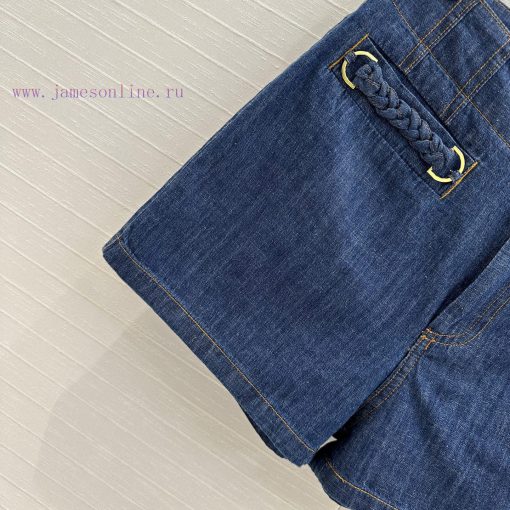 Strongly Recommend BK77158 Zi * M25ss Vacation New Product 2-button High Waisted Denim Shorts W vip5lpo8 - Image 7