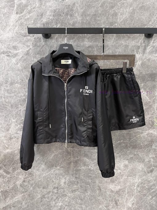 ZT61005 Fendi 25Ss Spring/Summer New Hooded Charge Coat+Shorts Set | Made Of Imported Recycled 5jb1jwbj