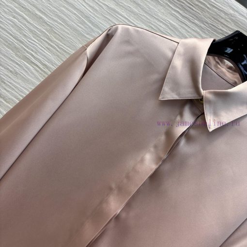 CC77316 ScHermes 25 Early Spring New Item Collar Long Sleeved Shirt With High-end Feel Acetate od0dtp1z - Image 4