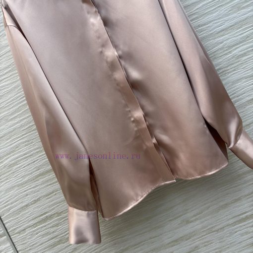 CC77316 ScHermes 25 Early Spring New Item Collar Long Sleeved Shirt With High-end Feel Acetate od0dtp1z - Image 6