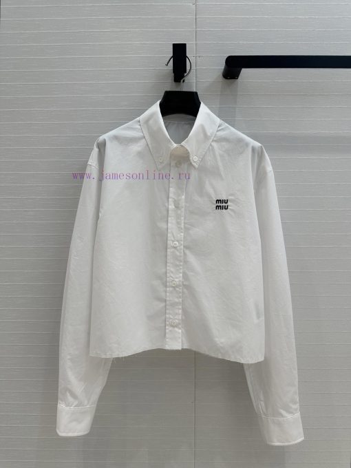 BC77356 Miu Miu Girls' Dressing: Intellectuals Minimalist Style Short Shirt Customization Pure 2rtchrm6