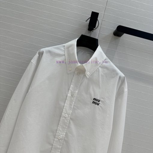BC77356 Miu Miu Girls' Dressing: Intellectuals Minimalist Style Short Shirt Customization Pure 2rtchrm6 - Image 3