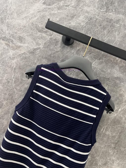 ZT61056 Dior 25Ss Spring/Summer New Letter Jacquard Stripe Knitted Tank Top | Produced Knitted uft9fr9t - Image 5