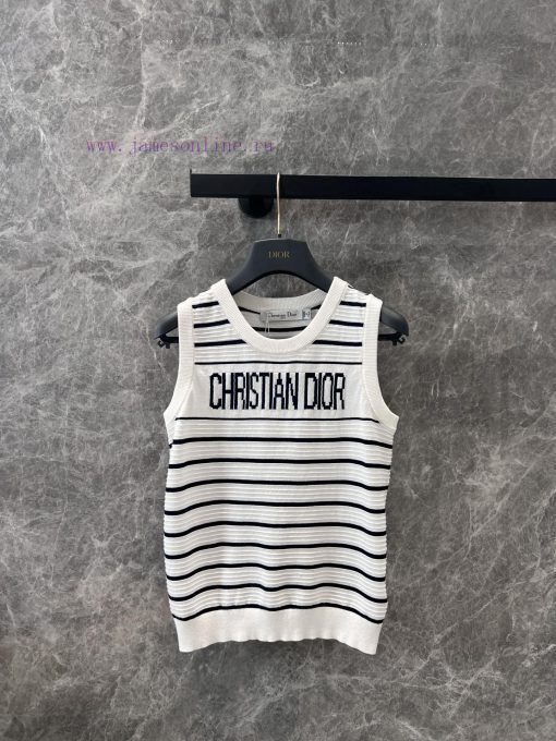 ZT61056 Dior 25Ss Spring/Summer New Letter Jacquard Stripe Knitted Tank Top | Produced Knitted 4tcrb5uh - Image 2