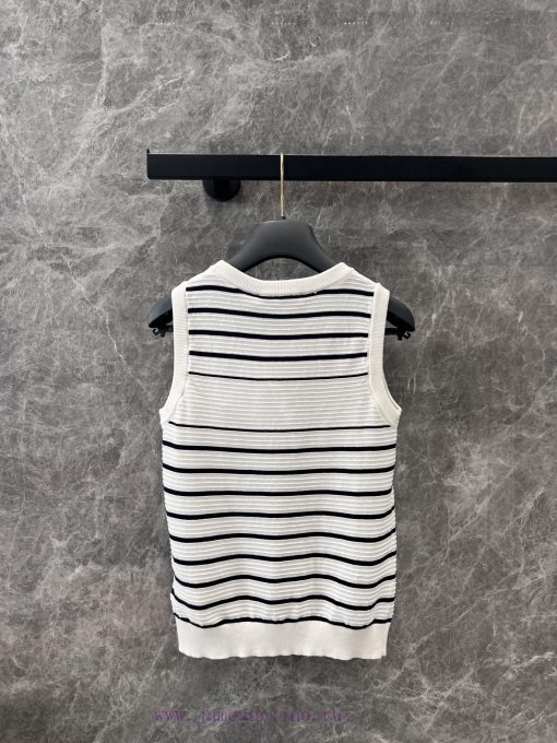 ZT61056 Dior 25Ss Spring/Summer New Letter Jacquard Stripe Knitted Tank Top | Produced Knitted 4tcrb5uh - Image 3
