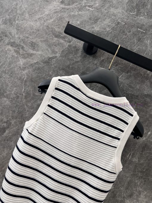 ZT61056 Dior 25Ss Spring/Summer New Letter Jacquard Stripe Knitted Tank Top | Produced Knitted 4tcrb5uh - Image 5
