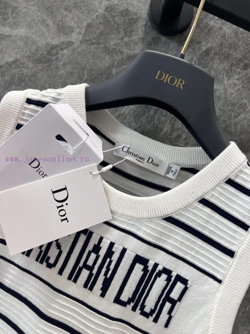 ZT61056 Dior 25Ss Spring/Summer New Letter Jacquard Stripe Knitted Tank Top | Produced Knitted 4tcrb5uh - Image 6