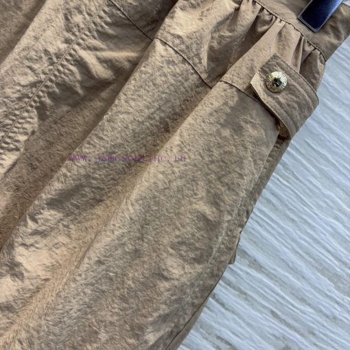 CB77508 Louis Vuitton 25 Spring/Summer Khaki Flight Seal Zipper Double Pocket Half Skirt Drawst vx0o5wft - Image 5