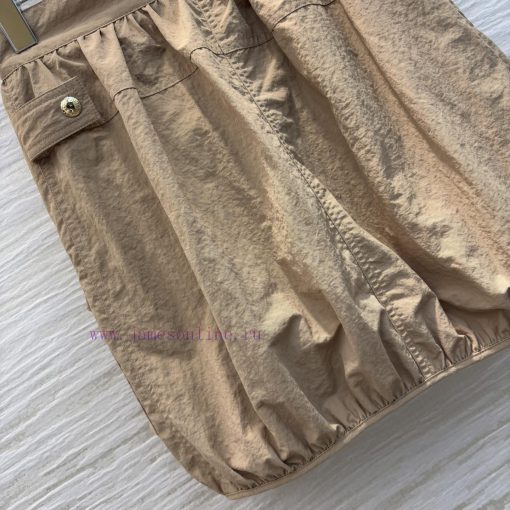 CB77508 Louis Vuitton 25 Spring/Summer Khaki Flight Seal Zipper Double Pocket Half Skirt Drawst vx0o5wft - Image 6