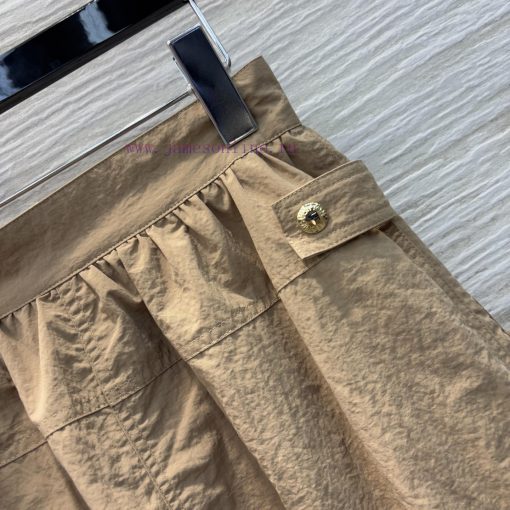 CB77508 Louis Vuitton 25 Spring/Summer Khaki Flight Seal Zipper Double Pocket Half Skirt Drawst vx0o5wft - Image 7