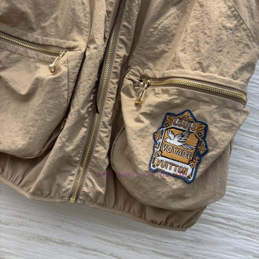 CB77508 Louis Vuitton 25 Spring/Summer Khaki Flight Seal Zipper Double Pocket Half Skirt Drawst vx0o5wft - Image 8