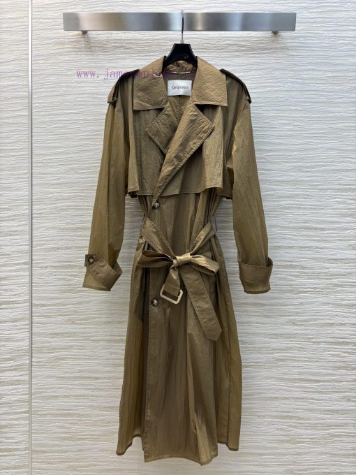 CW77369 YSL 25 Spring/Summer Double Breasted Long Classic Loose Windproof Coat. A Must-have Sun 4o8hznyc - Image 2