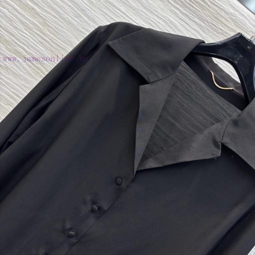 CC77371 YSL 25 Summer New Collection V-neck Long Sleeve Shirt With Customized Buckle Design Sim fxklkpyw - Image 4