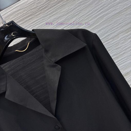CC77371 YSL 25 Summer New Collection V-neck Long Sleeve Shirt With Customized Buckle Design Sim fxklkpyw - Image 5