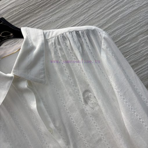 CC77370 YSL 25 Summer New Collection Featuring Embroidered Logo Pattern On The Chest Of A Long 7ibs50uw - Image 6