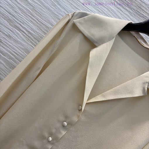 CC77371 YSL 25 Summer New Collection V-neck Long Sleeve Shirt With Customized Buckle Design Sim 2r7ue6ej - Image 4