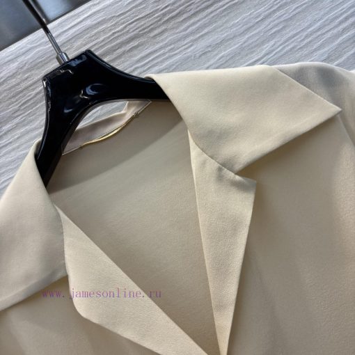 CC77371 YSL 25 Summer New Collection V-neck Long Sleeve Shirt With Customized Buckle Design Sim 2r7ue6ej - Image 5