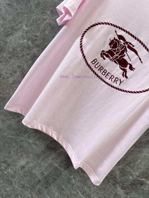 ZT61059 Burberry 25Ss Spring/Summer New Knight Warrior Embroidered Round Neck Short Sleeve T-sh dtohlrur - Image 5