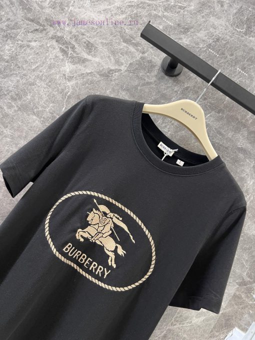 ZT61059 Burberry 25Ss Spring/Summer New Knight Warrior Embroidered Round Neck Short Sleeve T-sh wqtgvc3y - Image 4