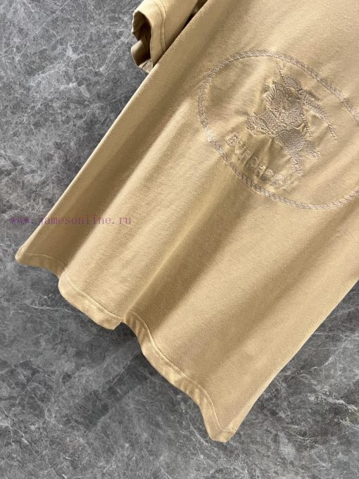 ZT61059 Burberry 25Ss Spring/Summer New Knight Warrior Embroidered Round Neck Short Sleeve T-sh 15yebbud - Image 5