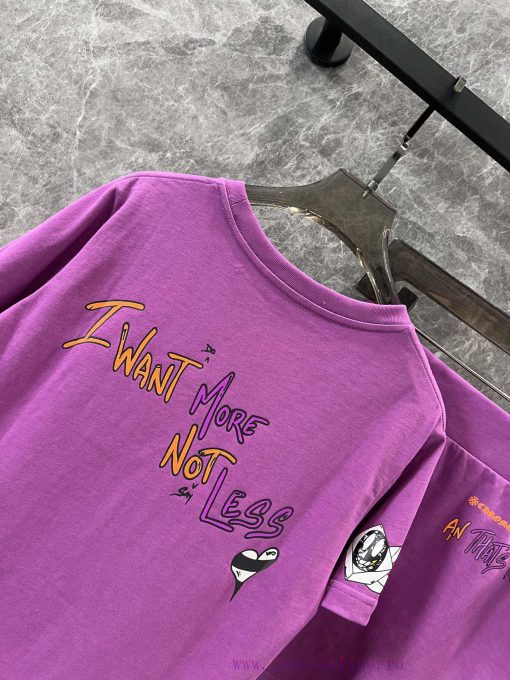 ZT61060 Chrome Hearts 25Ss Spring/Summer New Edition Limited Edition Purple Graffiti Round Neck voel6vo4 - Image 8