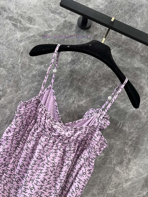 ZL61066 Chanel 25Ss Summer New Vacation Flower Strap Dress | YB Developed High Custom Silk Tran aqet5aky - Image 8