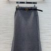 CB77503 Dior 25 Early Spring New Collection Logo Ribbon Decorative Straight Tube Half Skirt Com 16bqy4z3