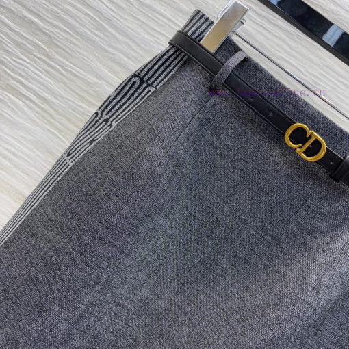 CB77503 Dior 25 Early Spring New Collection Logo Ribbon Decorative Straight Tube Half Skirt Com 16bqy4z3 - Image 4