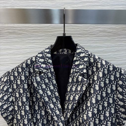 CW77507 Dior 25 Early Spring New Collection Leather Decorative Logo Jacquard Short Sleeve Top W q3jzo3vd - Image 3