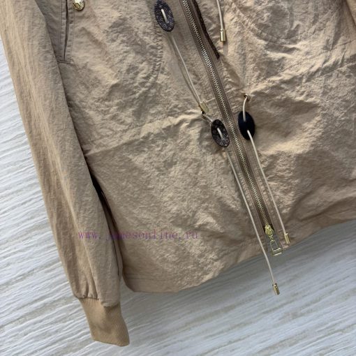 CW77509 Louis Vuitton 25 Spring/Summer Khaki Flying Hoodie Drawstring Waist Casual Jacket Hoode pgrot08f - Image 7