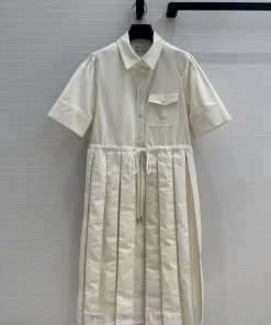 Strongly Recommend BL77516 Moncler 25 Spring/summer New Pleated Short Sleeved Lining Dress Temp hz5qqaga