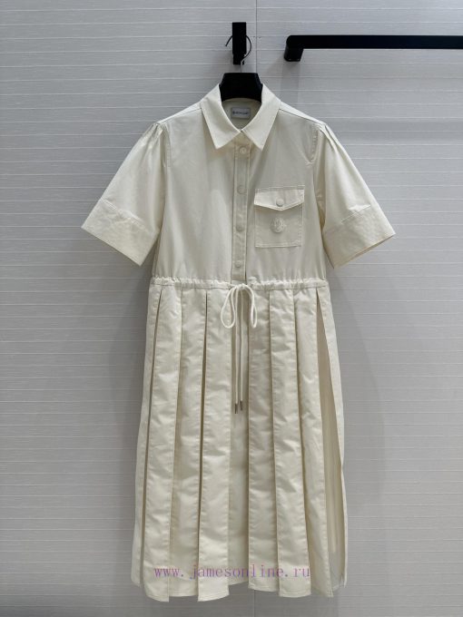 Strongly Recommend BL77516 Moncler 25 Spring/summer New Pleated Short Sleeved Lining Dress Temp hz5qqaga