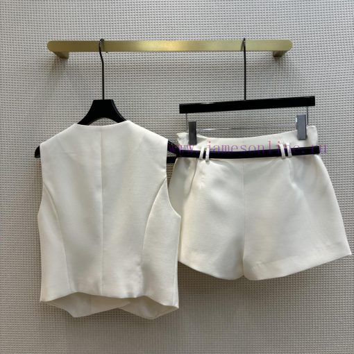 CT66799 Fashionable Lazy Set For Spring/Summer 24 With A Diagonal Buckle Vest And Acetate Suit bvnmsqmt - Image 9