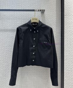 BC62638 Mium * 23 Early Autumn New Product Black Short Shirt Super Handsome Letter Thread Logo ahhj93um