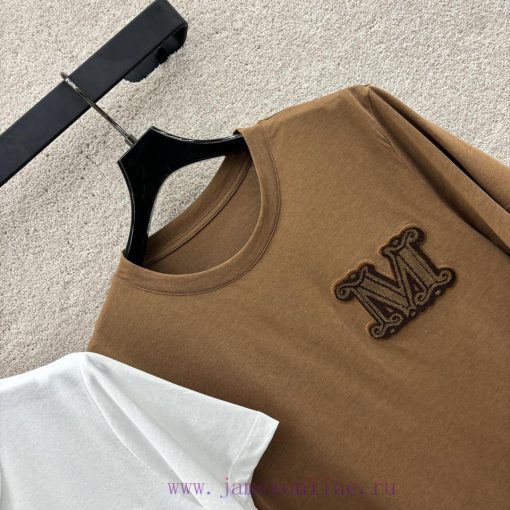 24 New Product CT68333 M-letter Short Sleeved T-shirt Simple And Versatile A Must-have For Basi pavsyjpd - Image 4