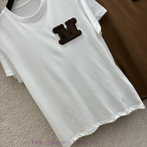 24 New Product CT68333 M-letter Short Sleeved T-shirt Simple And Versatile A Must-have For Basi pavsyjpd - Image 5