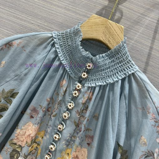 Imported Silk And Linen Lightweight And BreathableFull Positioning Printing Handmade Buckle Imp yfpalcql - Image 9