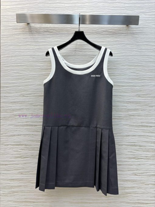 25 Early Spring CL72356 Contrast High End Grey Sleeveless Dress Is Youthful And Full Of Girlish l3fmn4we