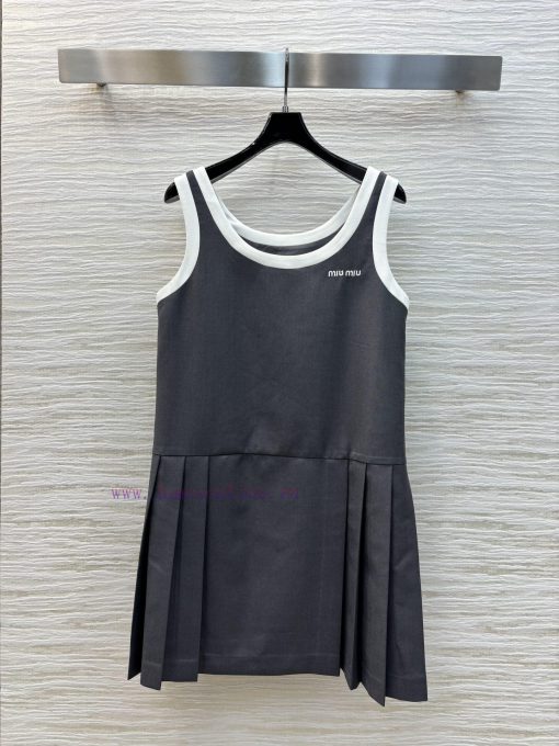 25 Early Spring CL72356 Contrast High End Grey Sleeveless Dress Is Youthful And Full Of Girlish l3fmn4we - Image 2