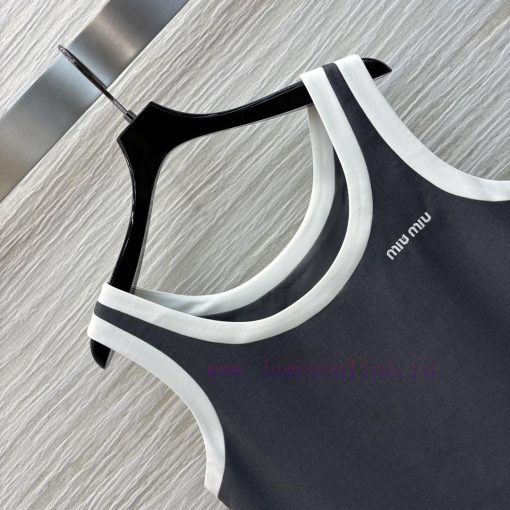 25 Early Spring CL72356 Contrast High End Grey Sleeveless Dress Is Youthful And Full Of Girlish l3fmn4we - Image 5