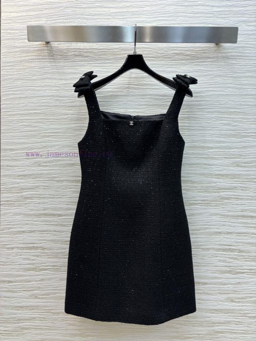 CL72357 Socialite Style Coarse Woolen Sleeveless Vest Dress From The Super Easy To Wear Black G afn4l3e7