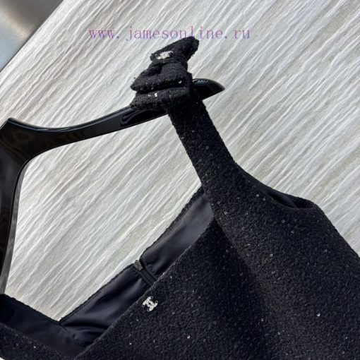 CL72357 Socialite Style Coarse Woolen Sleeveless Vest Dress From The Super Easy To Wear Black G afn4l3e7 - Image 6